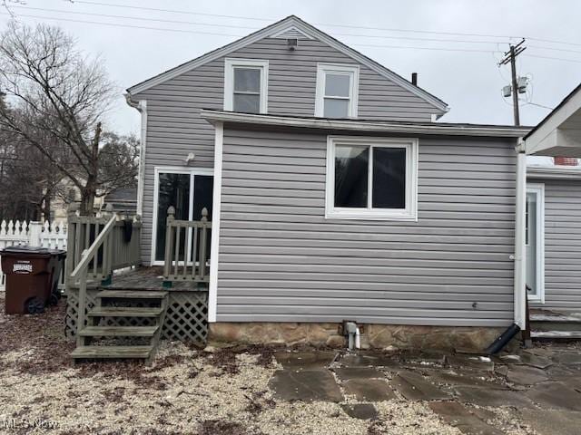 rear view of property with a patio area