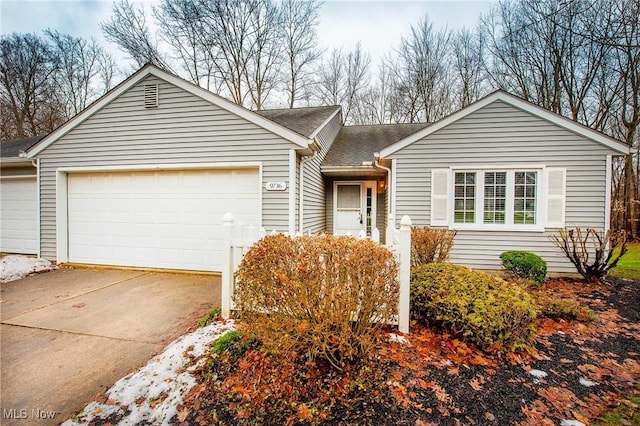 ranch-style house with a garage