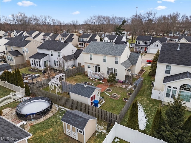 birds eye view of property