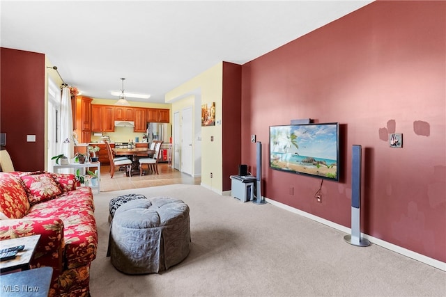 view of carpeted living room