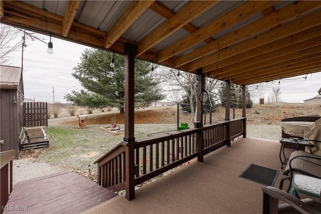 5178 Brocade Rd SE, Amsterdam, OH 43903 - view of wooden terrace
