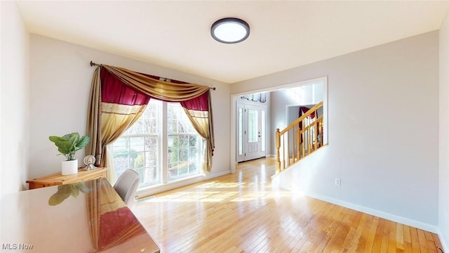 interior space featuring hardwood / wood-style floors