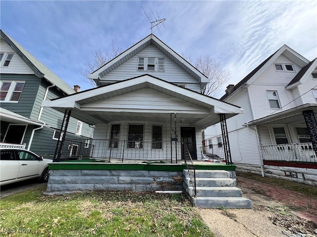 bungalow-style house featuring a porch