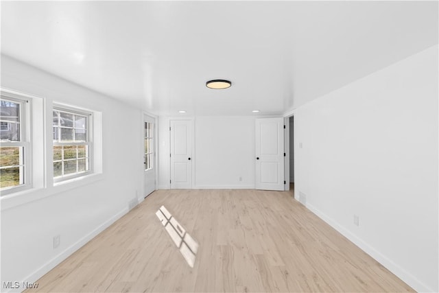 unfurnished room featuring light hardwood / wood-style flooring