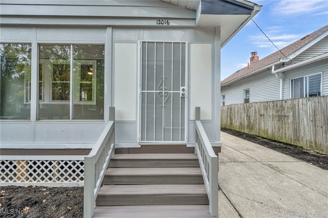 view of property entrance