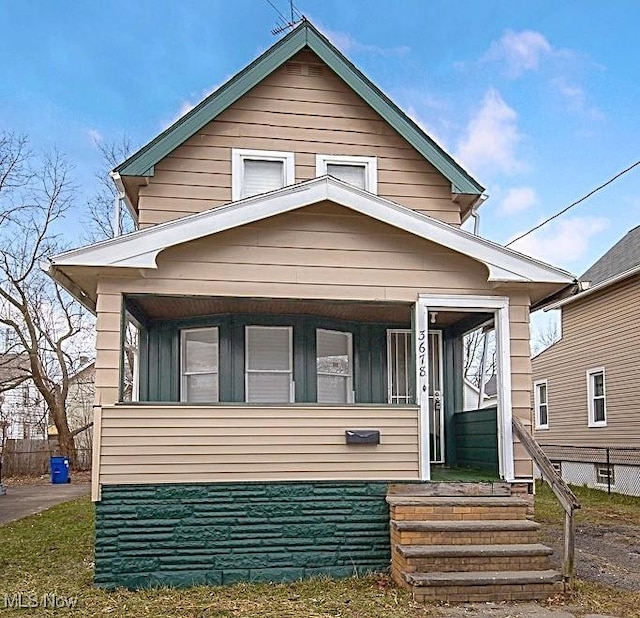 view of bungalow-style home