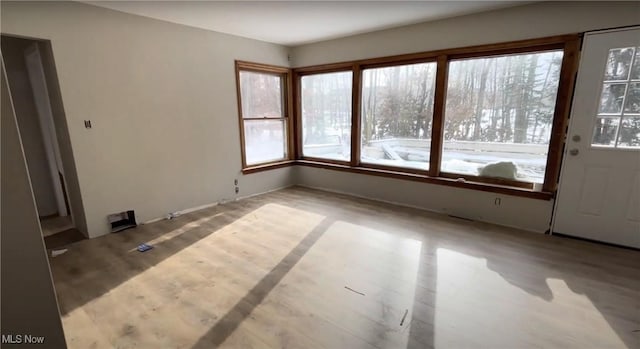 interior space with light wood-type flooring