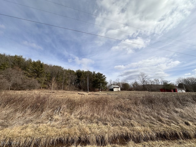 view of landscape featuring a rural view