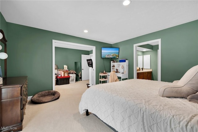 view of carpeted bedroom