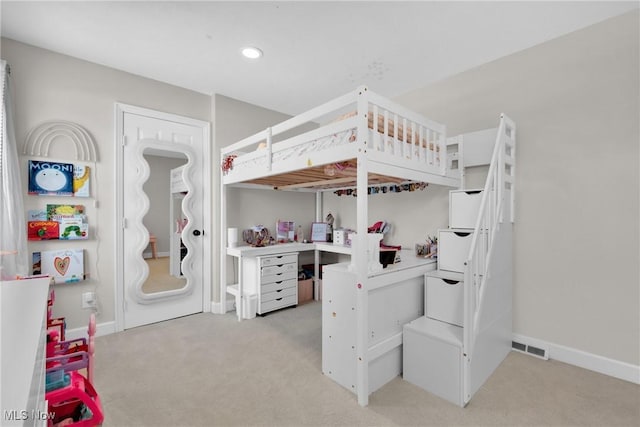 view of carpeted bedroom