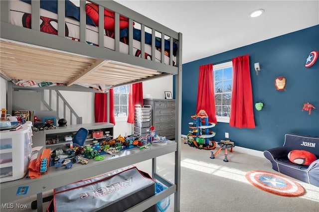 view of carpeted bedroom