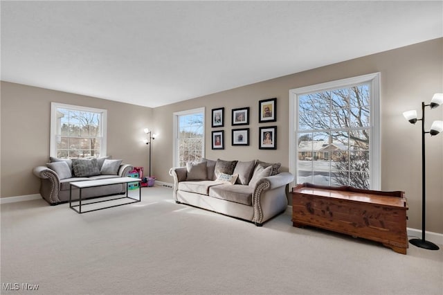 view of carpeted living room