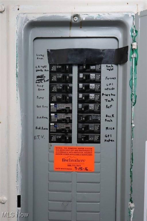 utility room with electric panel