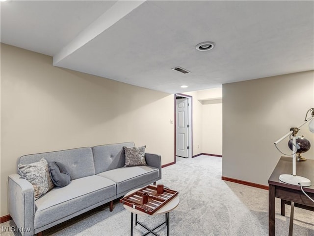 view of carpeted living room