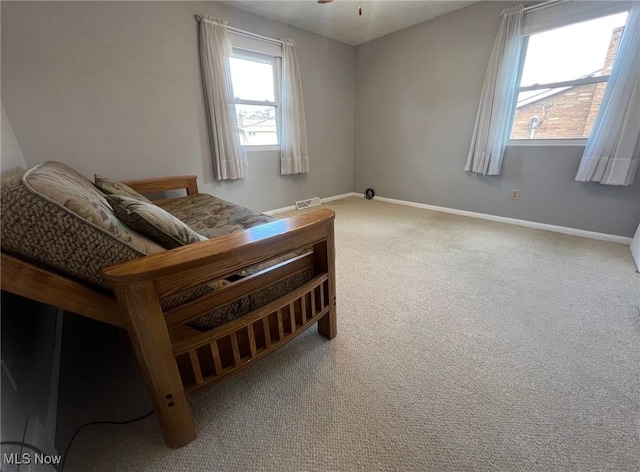 view of carpeted bedroom