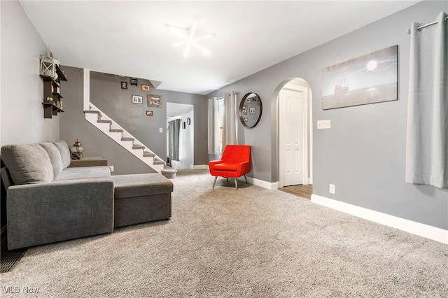 view of carpeted living room