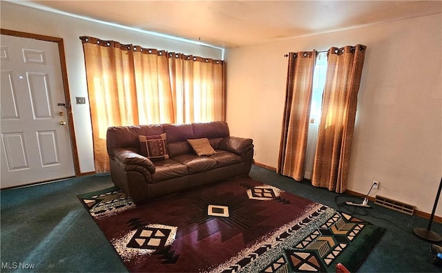 view of carpeted living room