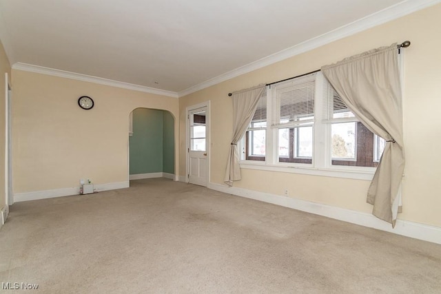 interior space featuring ornamental molding