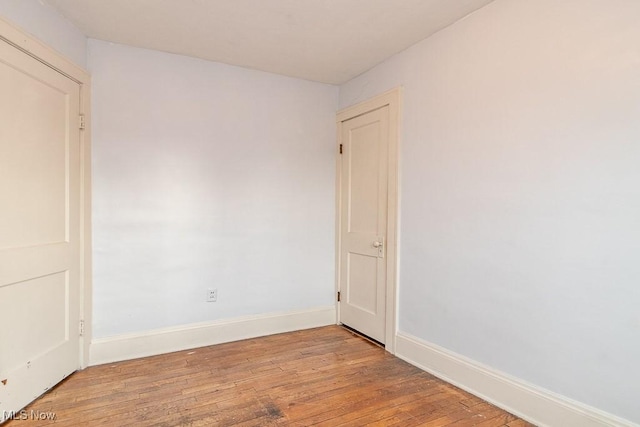 empty room featuring light hardwood / wood-style floors