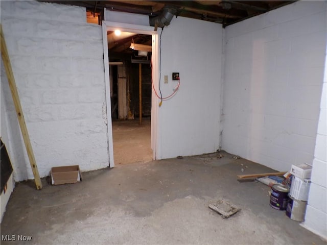 view of basement