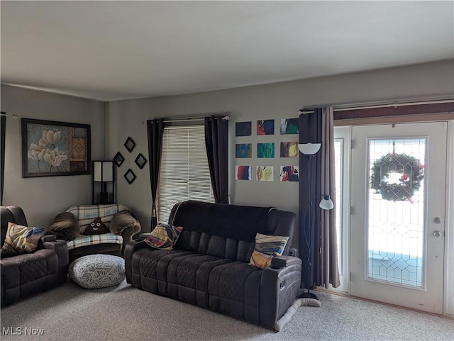 view of carpeted living room