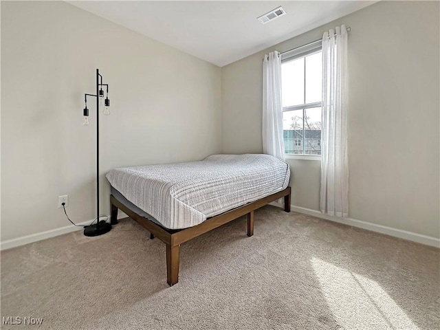 bedroom with carpet floors