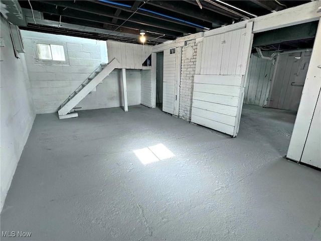 view of basement