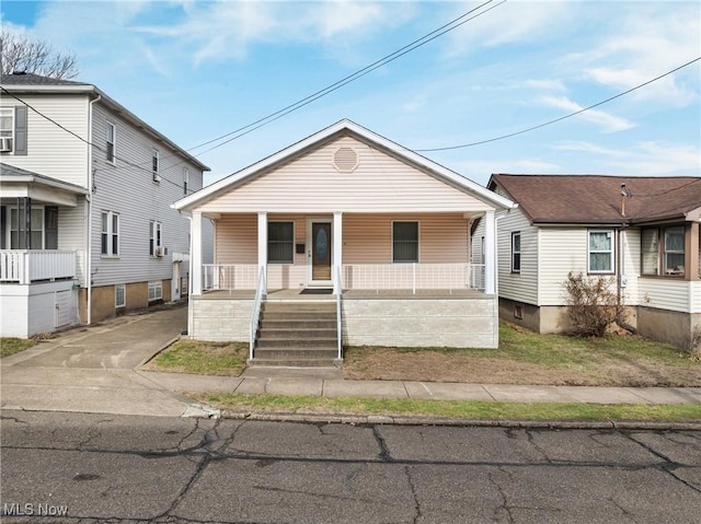 bungalow-style house featuring a porch