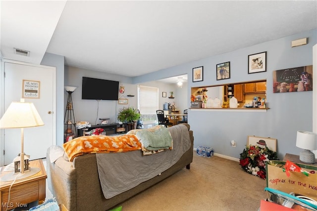 view of carpeted living room