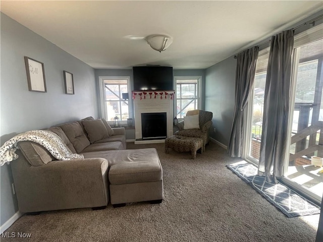 view of carpeted living room