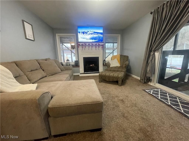 view of carpeted living room