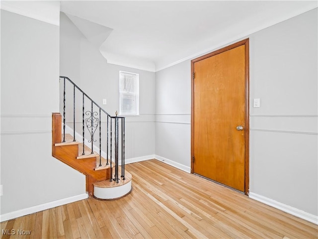 entryway featuring wood-type flooring