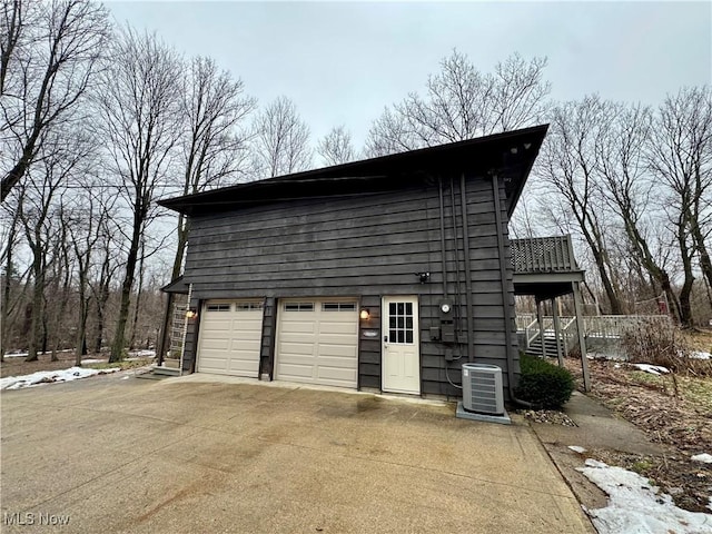 garage featuring cooling unit