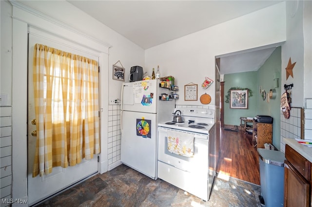 kitchen with white appliances