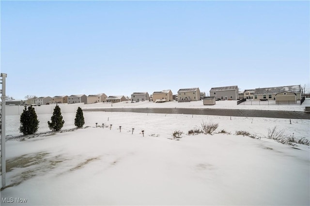 view of snowy yard