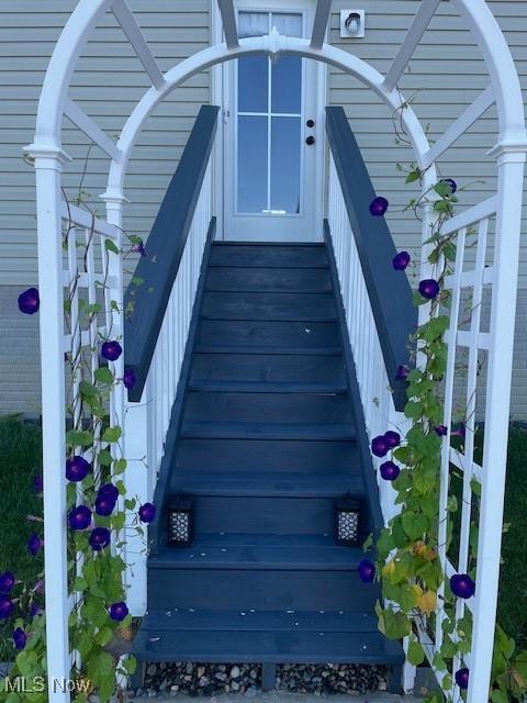 view of stairway