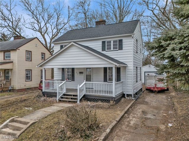 view of front facade with a porch