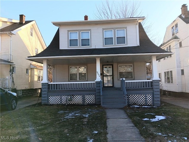 bungalow-style house featuring covered porch