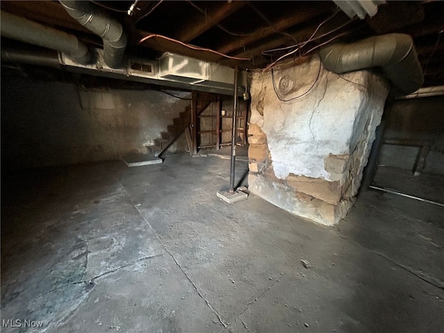 view of basement