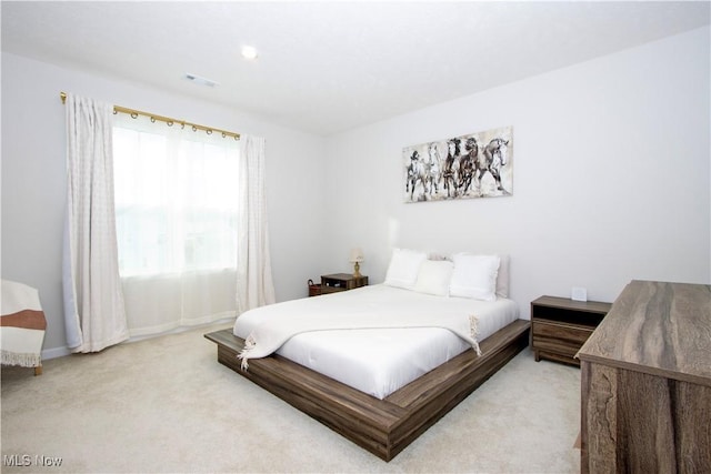 view of carpeted bedroom