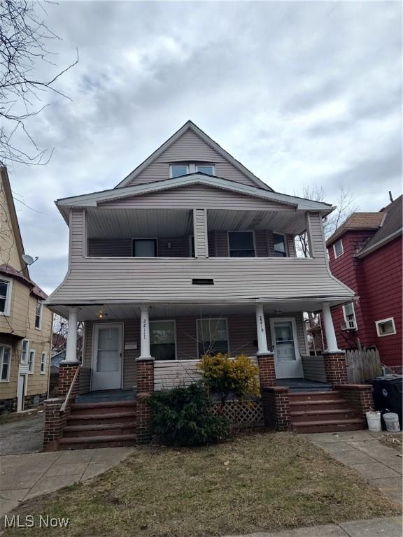 view of front of home with a porch