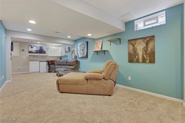 view of carpeted living room