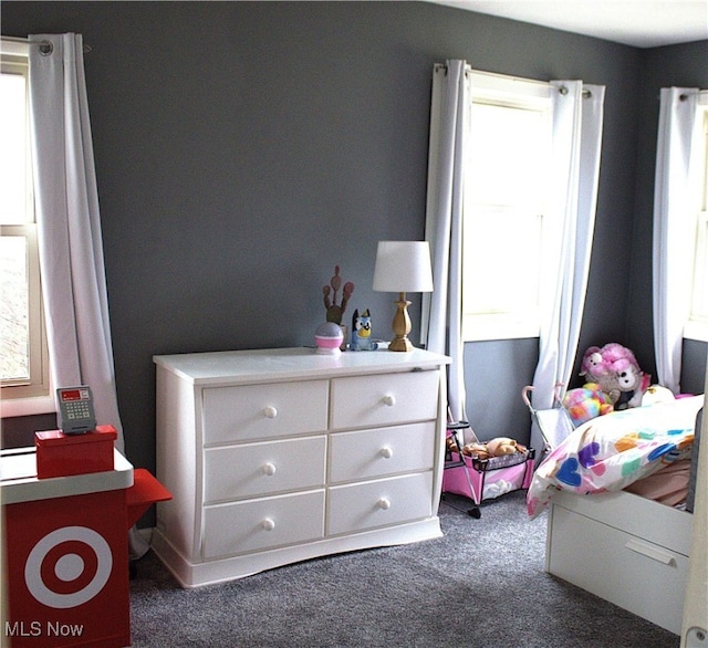 view of carpeted bedroom