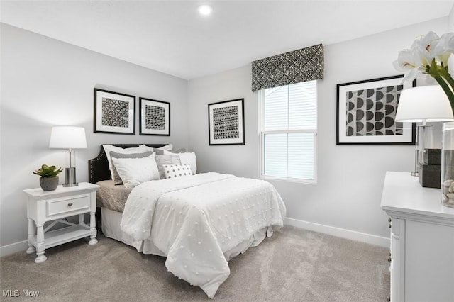 view of carpeted bedroom