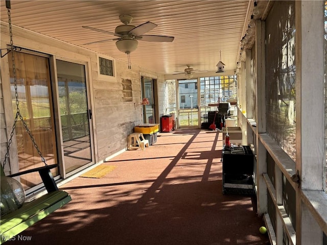 view of patio / terrace with ceiling fan