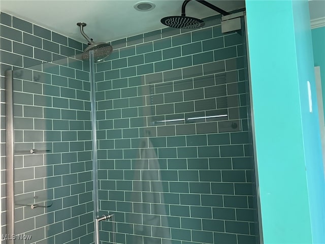 details with tiled shower