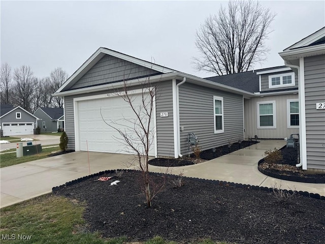 view of home's exterior featuring a garage