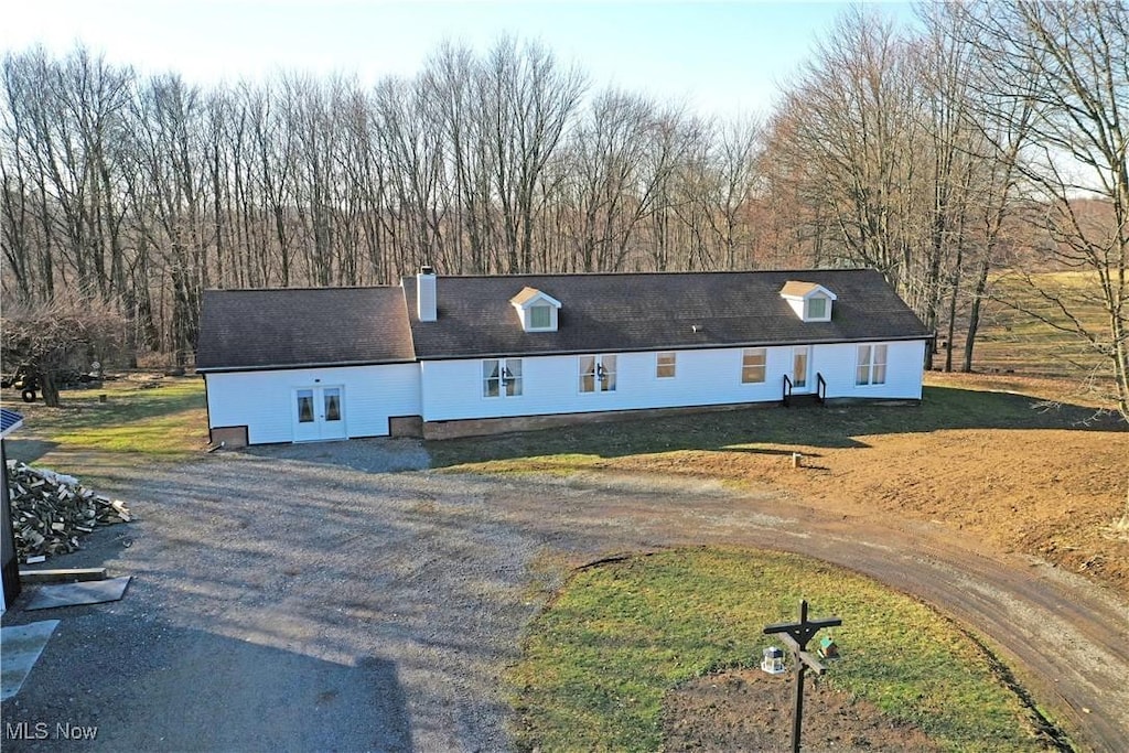 view of cape cod home