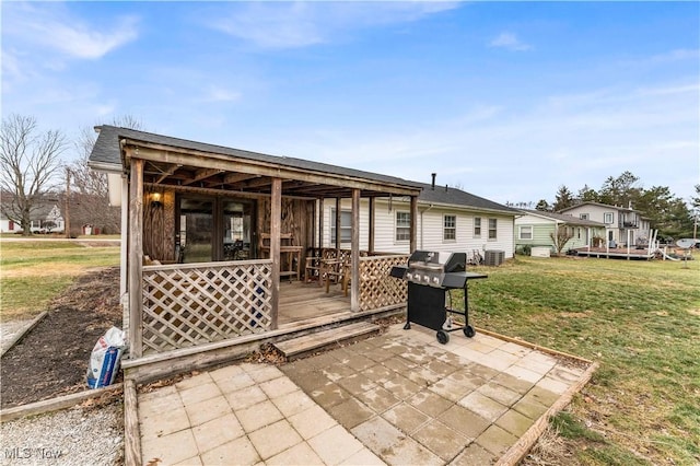 view of patio / terrace featuring a grill