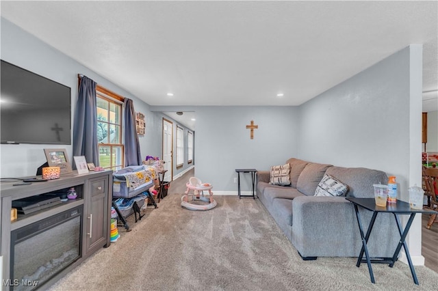 view of carpeted living room